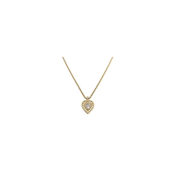 Christian Dior Necklace Gold Heart  Rare - Picture 1 of 6